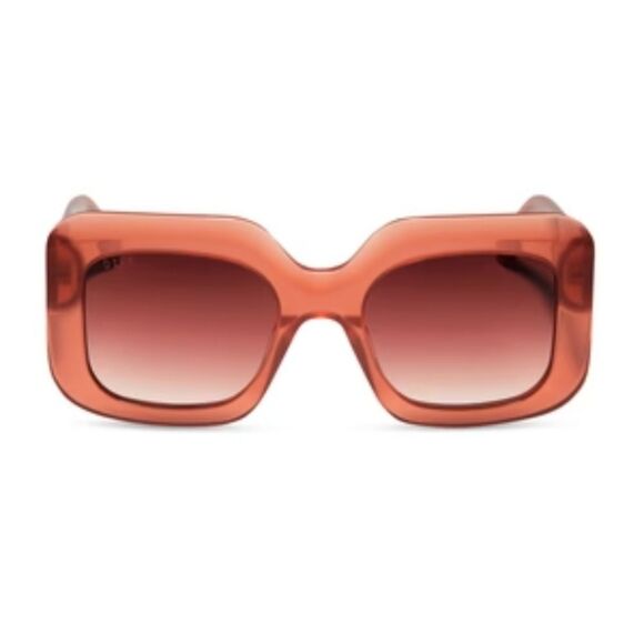 DIFF Eyewear Giada Rectangular Sunglasses- Dusty Mauve - Picture 2 of 7